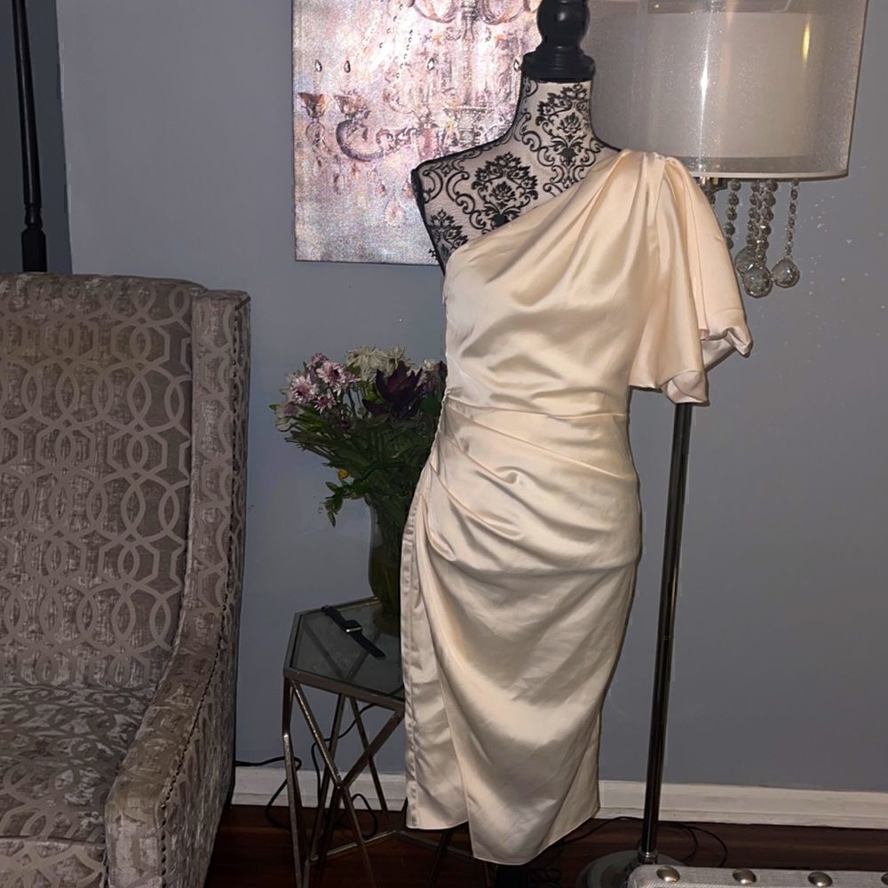 Boohoo occasion one shoulder dress